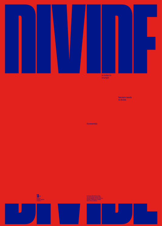 Fidel Peña | Stance Design Against Fascism: Divide Poster | Limited Edition