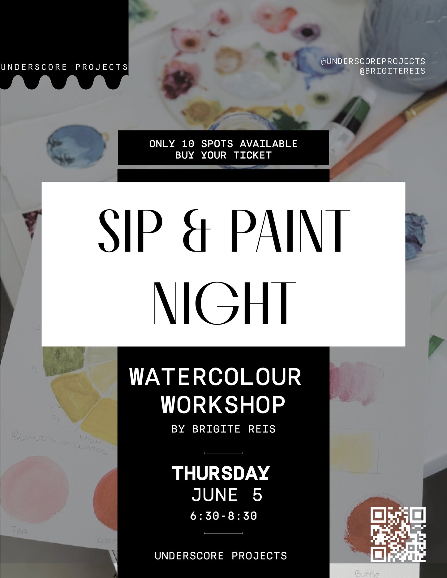 Beginners Watercolour Workshop - Sip & Paint Night