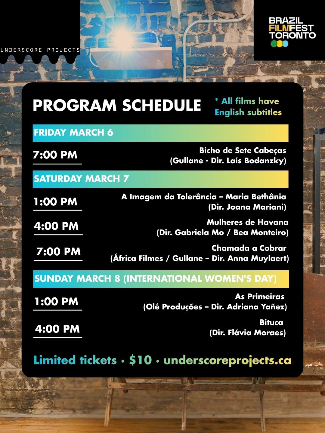 As Primeiras – THROUGH HER LENS - March 8 at 1pm