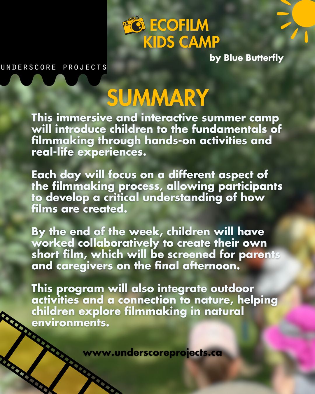 Eco Film Summer Camp by Blue Butterfly